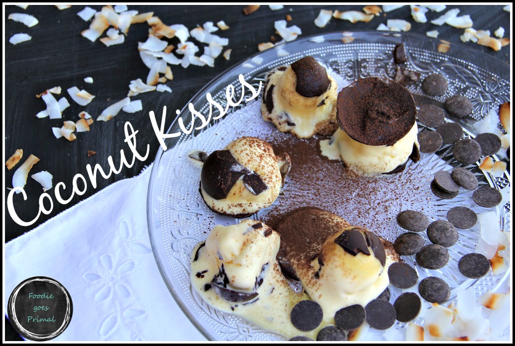 Coconut Ice Cream Kisses {Ice Cream, LCHF, Banting}